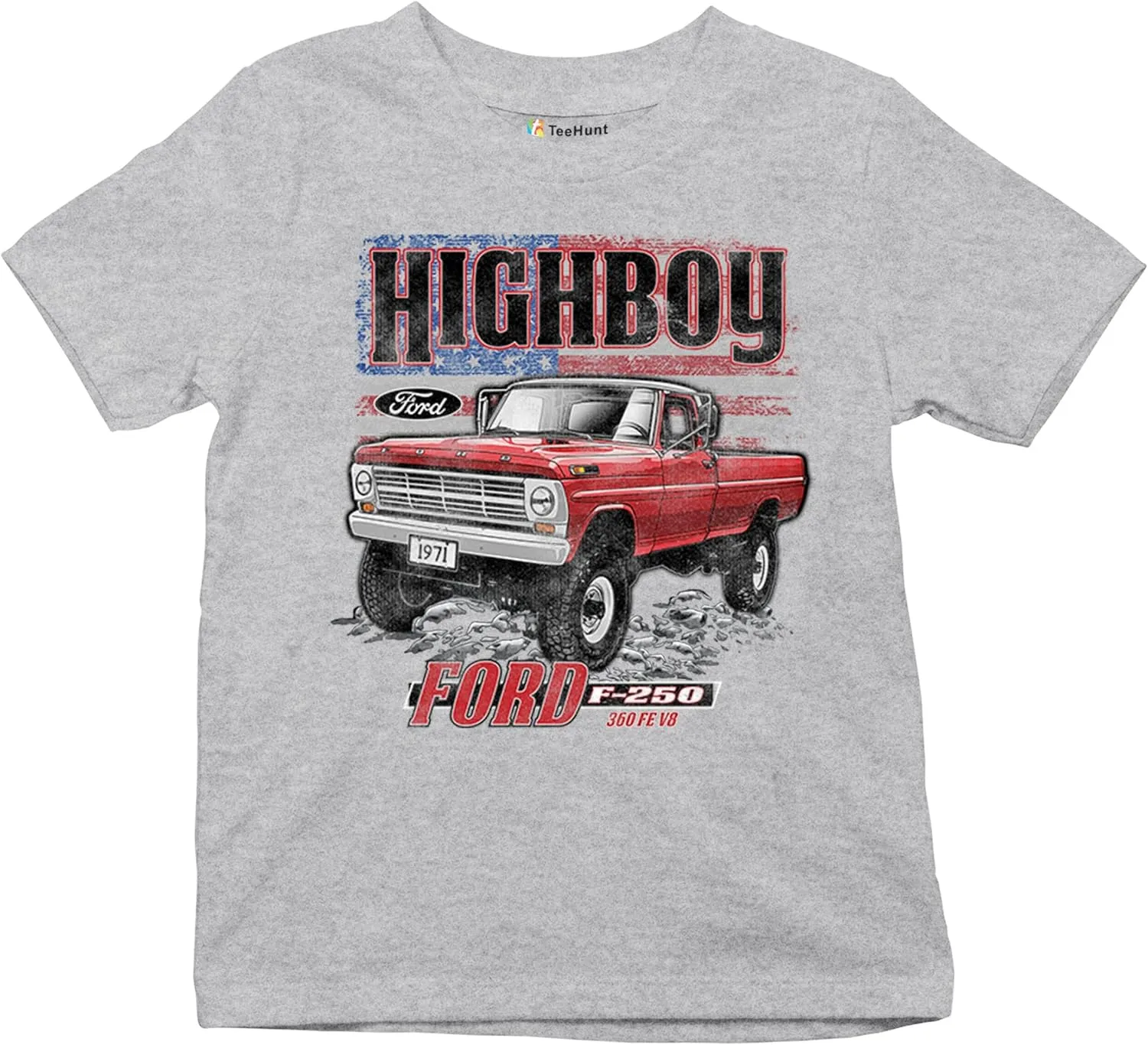1971 Ford F-250 Highboy Youth Graphic Short Sleeve T-Shirt