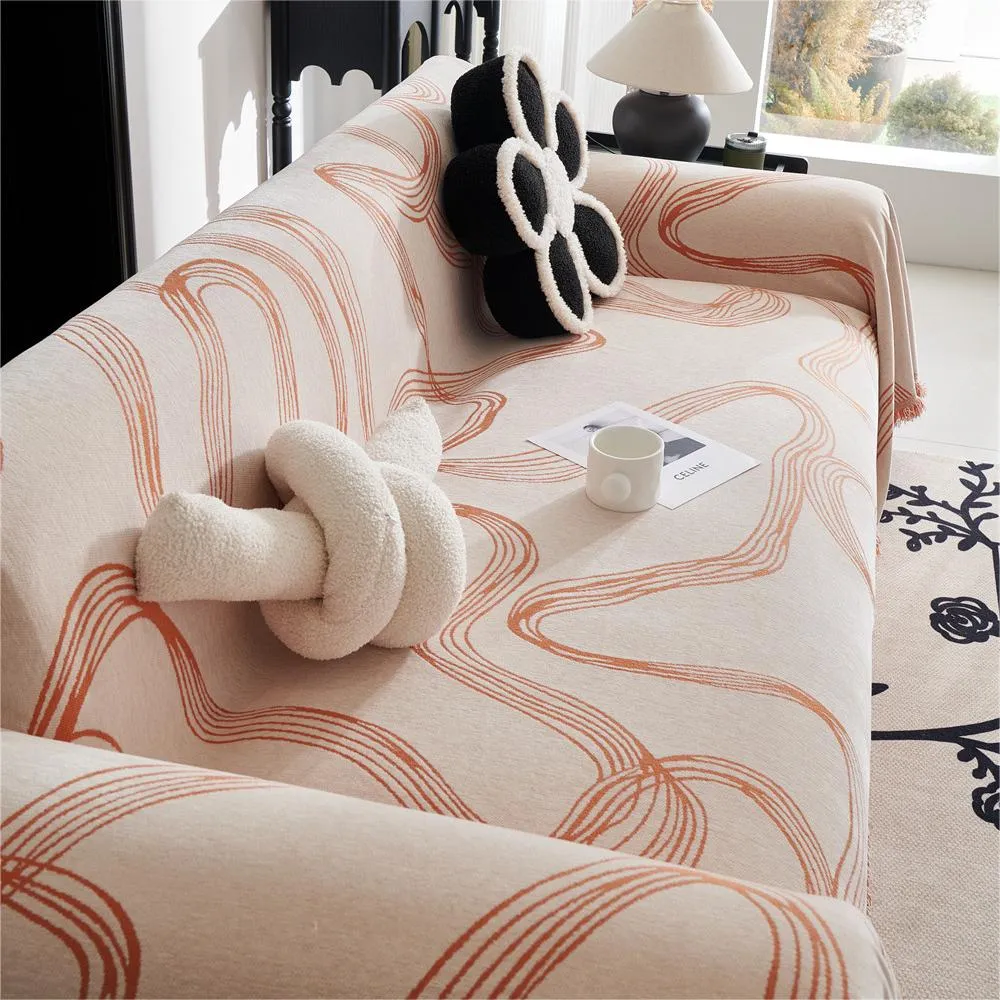 Abstract Ribbon Reversible Sofa/Couch Cover