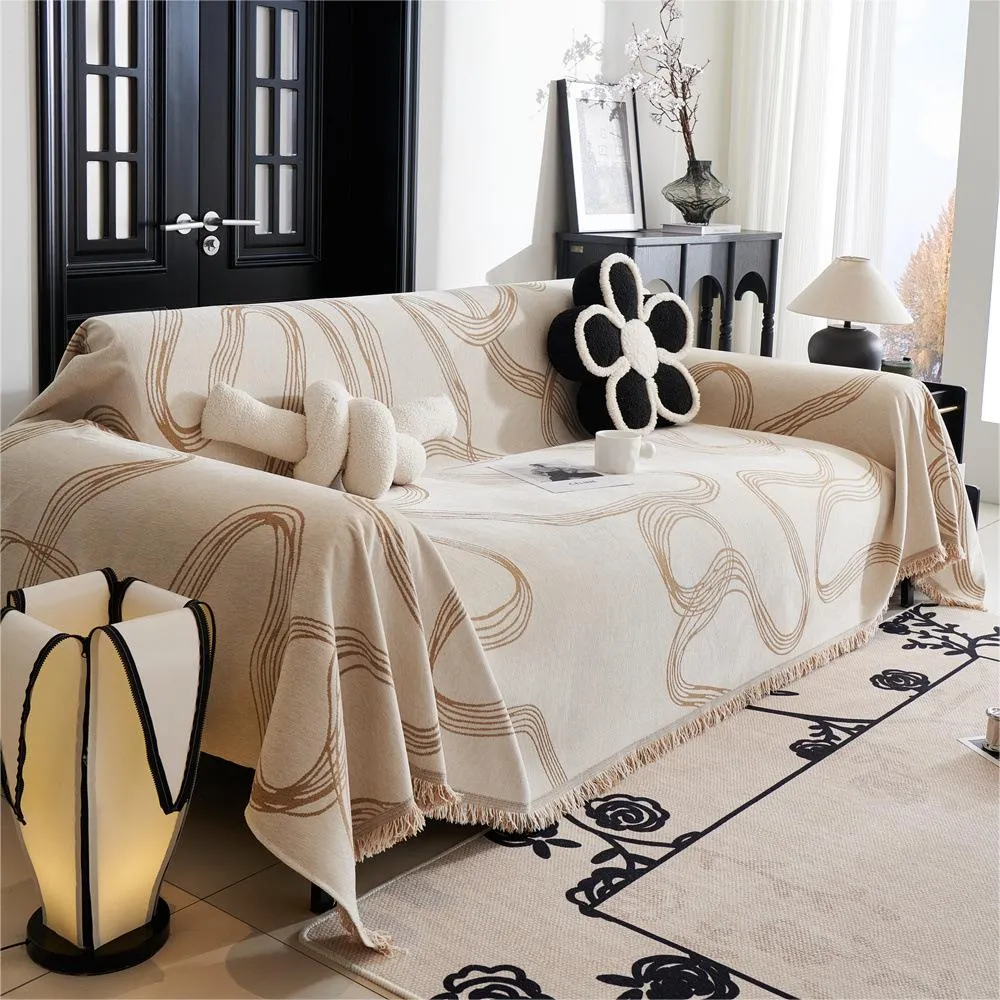 Abstract Ribbon Reversible Sofa/Couch Cover