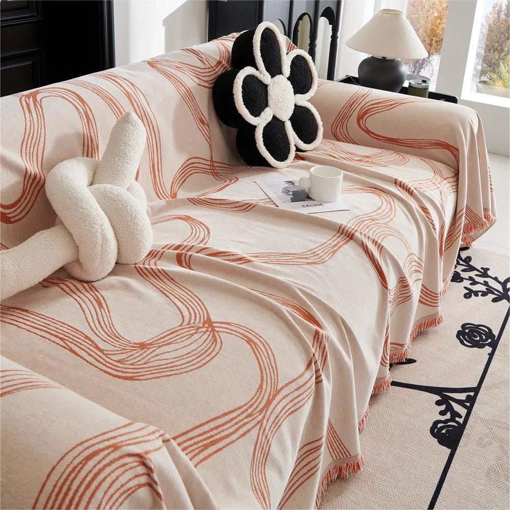 Abstract Ribbon Reversible Sofa/Couch Cover
