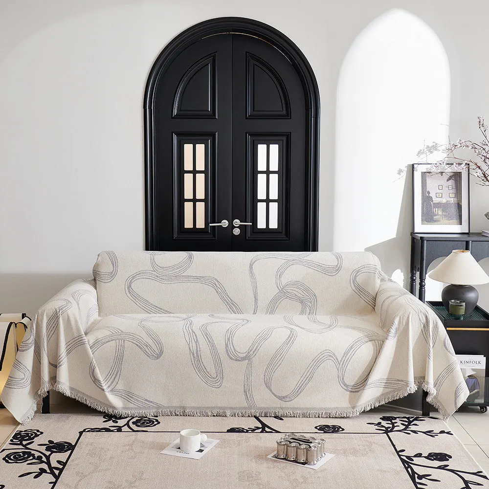 Abstract Ribbon Reversible Sofa/Couch Cover