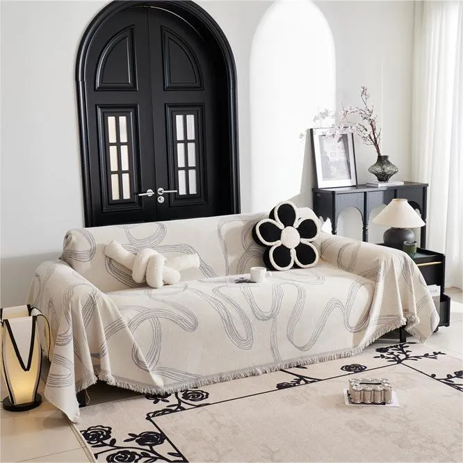 Abstract Ribbon Reversible Sofa/Couch Cover