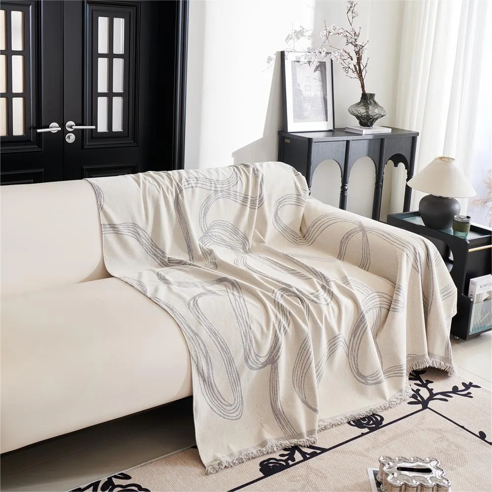 Abstract Ribbon Reversible Sofa/Couch Cover