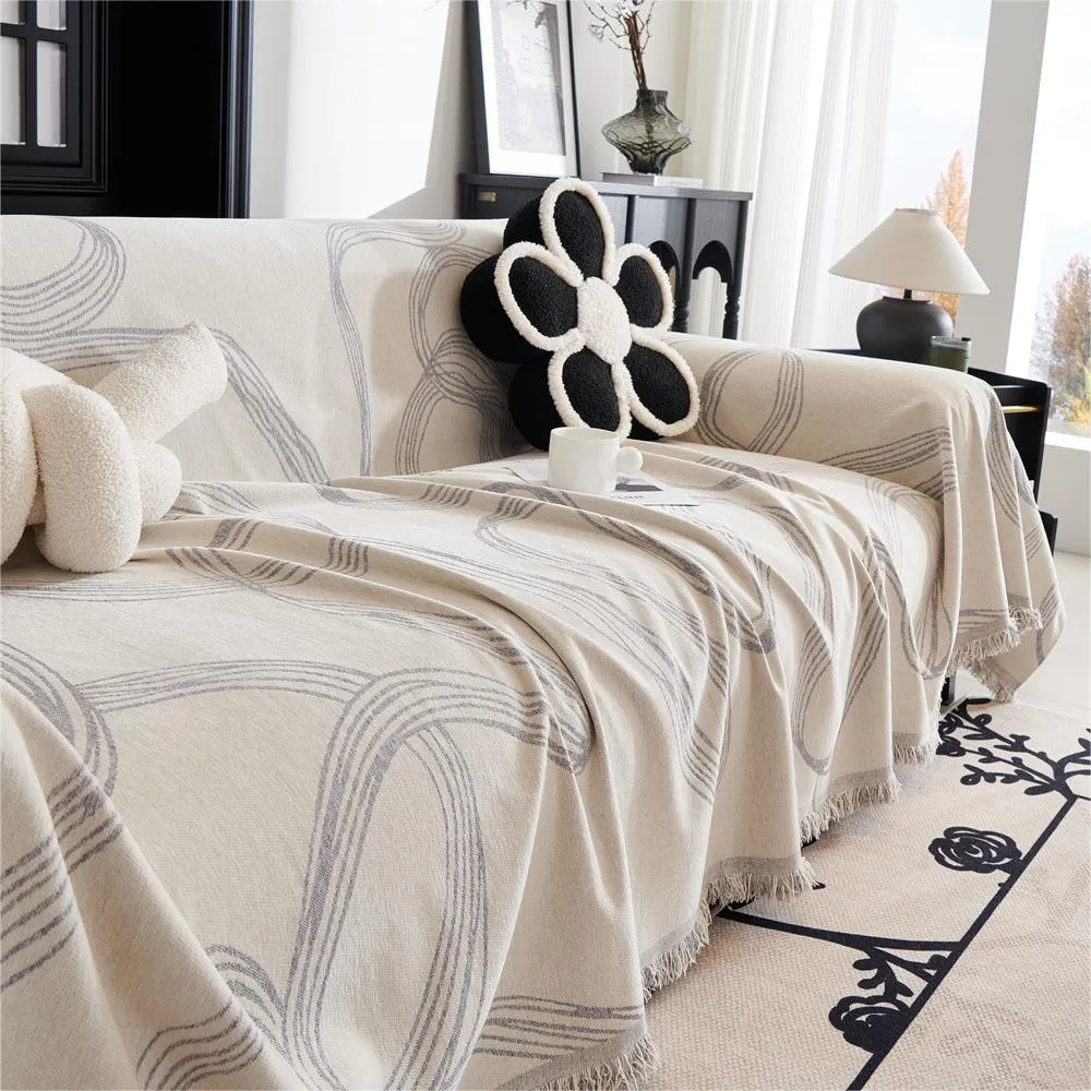 Abstract Ribbon Reversible Sofa/Couch Cover