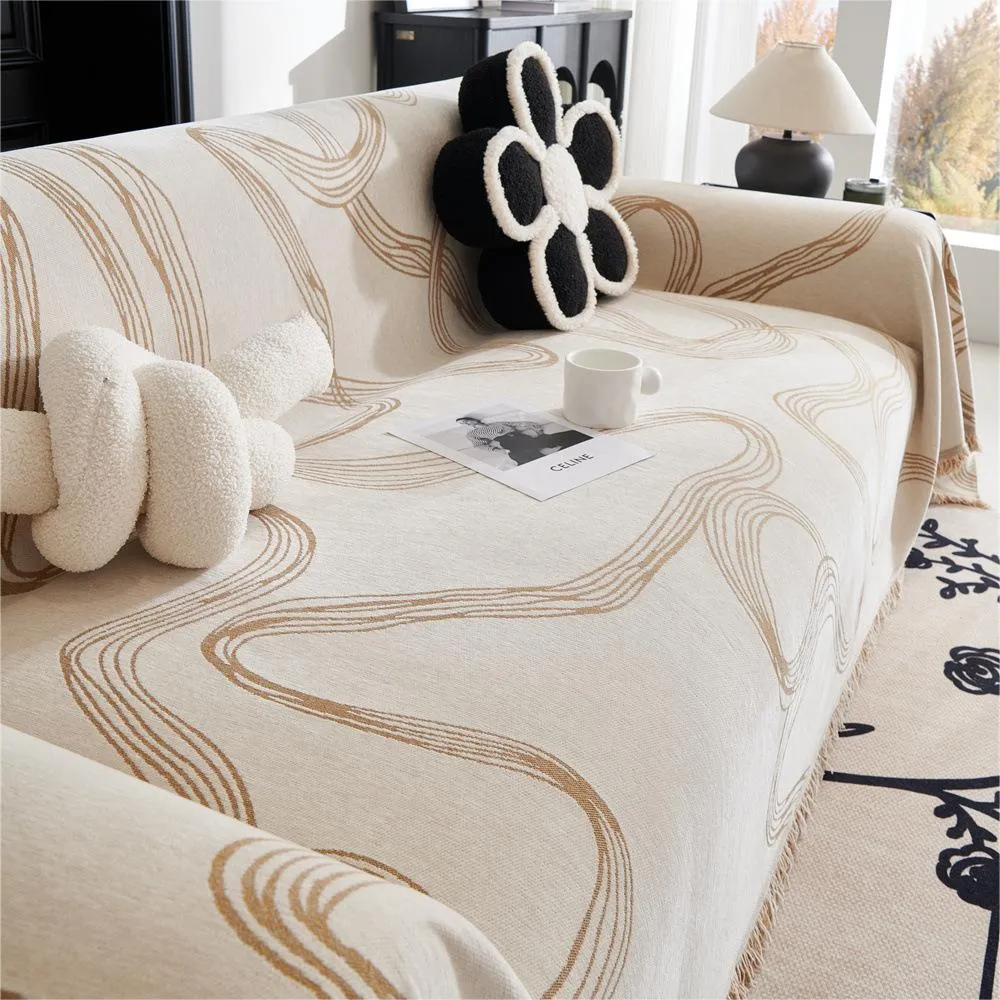 Abstract Ribbon Reversible Sofa/Couch Cover