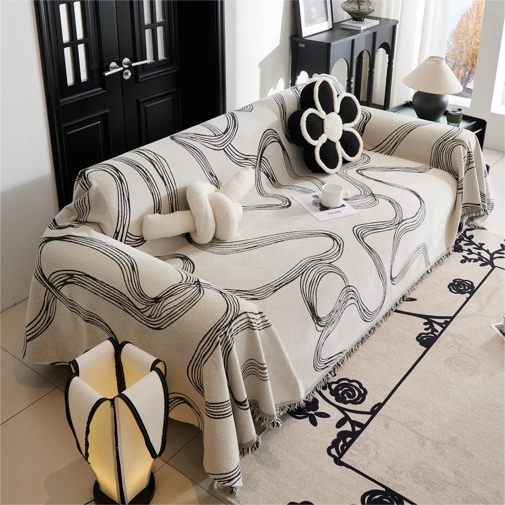Abstract Ribbon Reversible Sofa/Couch Cover