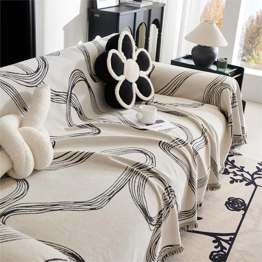 Abstract Ribbon Reversible Sofa/Couch Cover