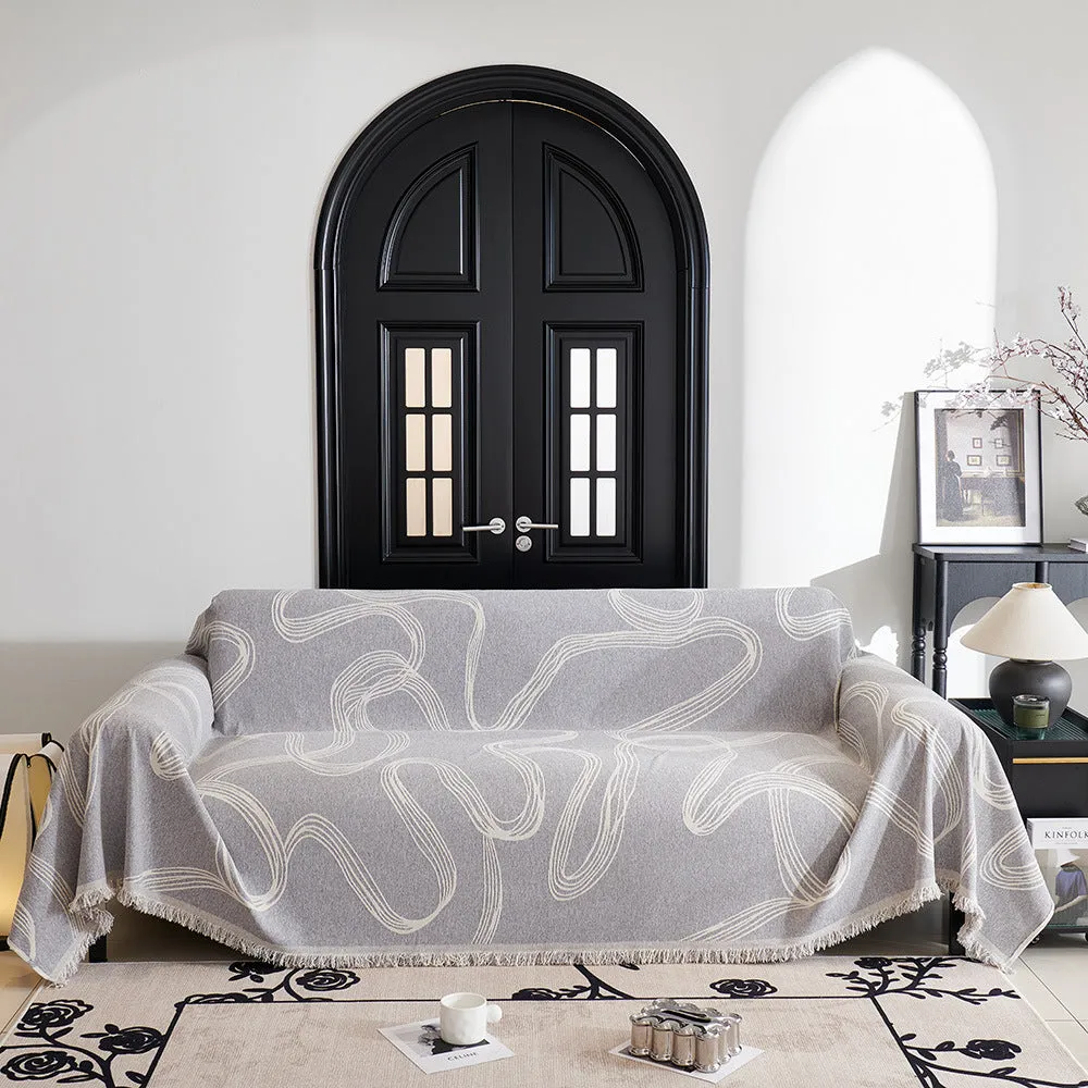 Abstract Ribbon Reversible Sofa/Couch Cover