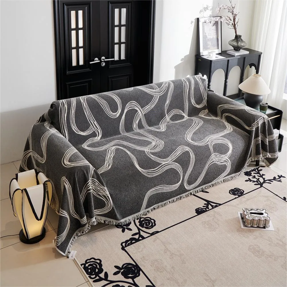 Abstract Ribbon Reversible Sofa/Couch Cover