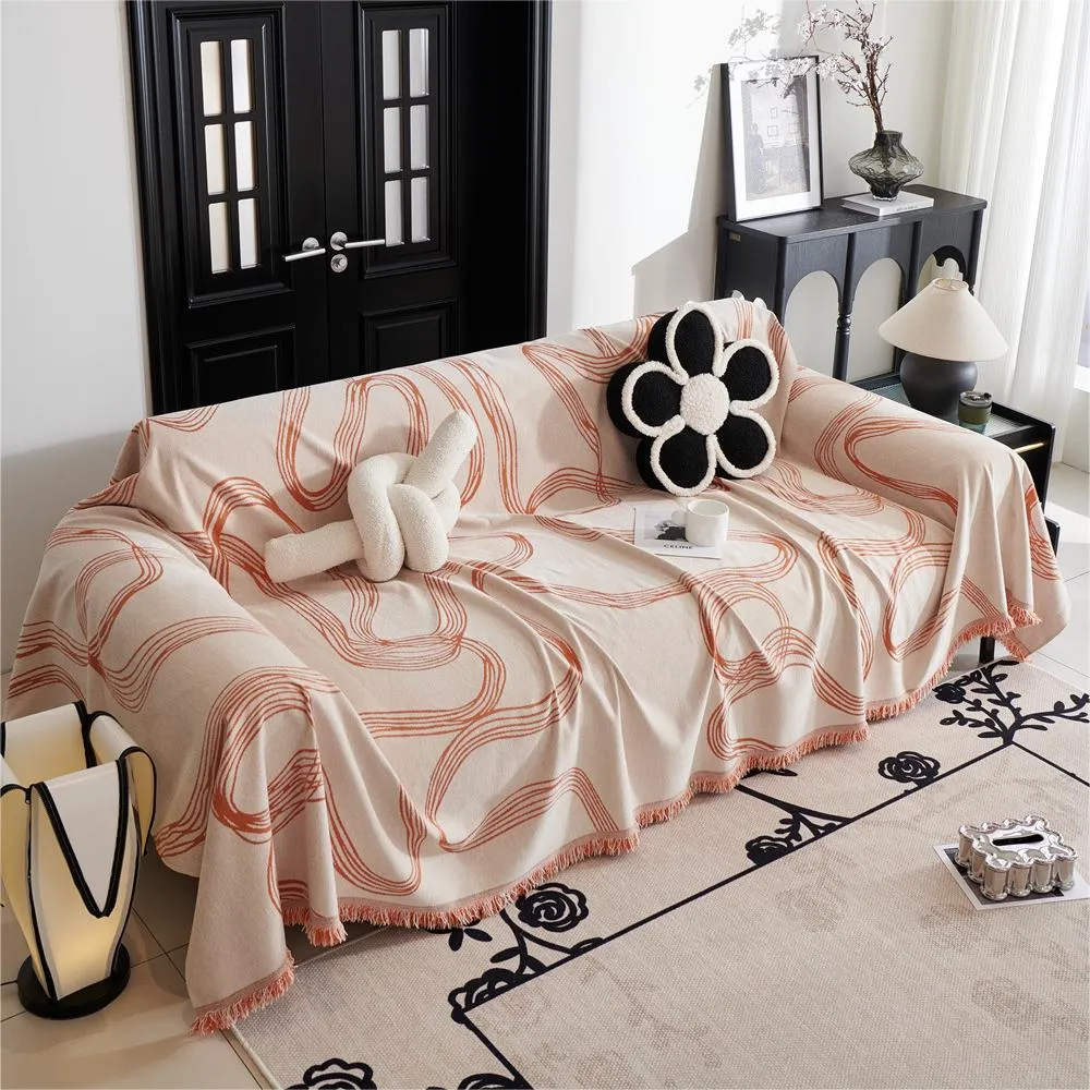 Abstract Ribbon Reversible Sofa/Couch Cover