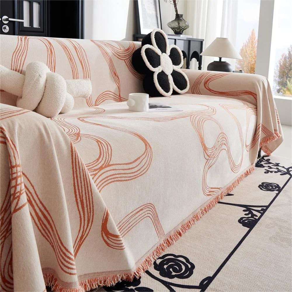 Abstract Ribbon Reversible Sofa/Couch Cover