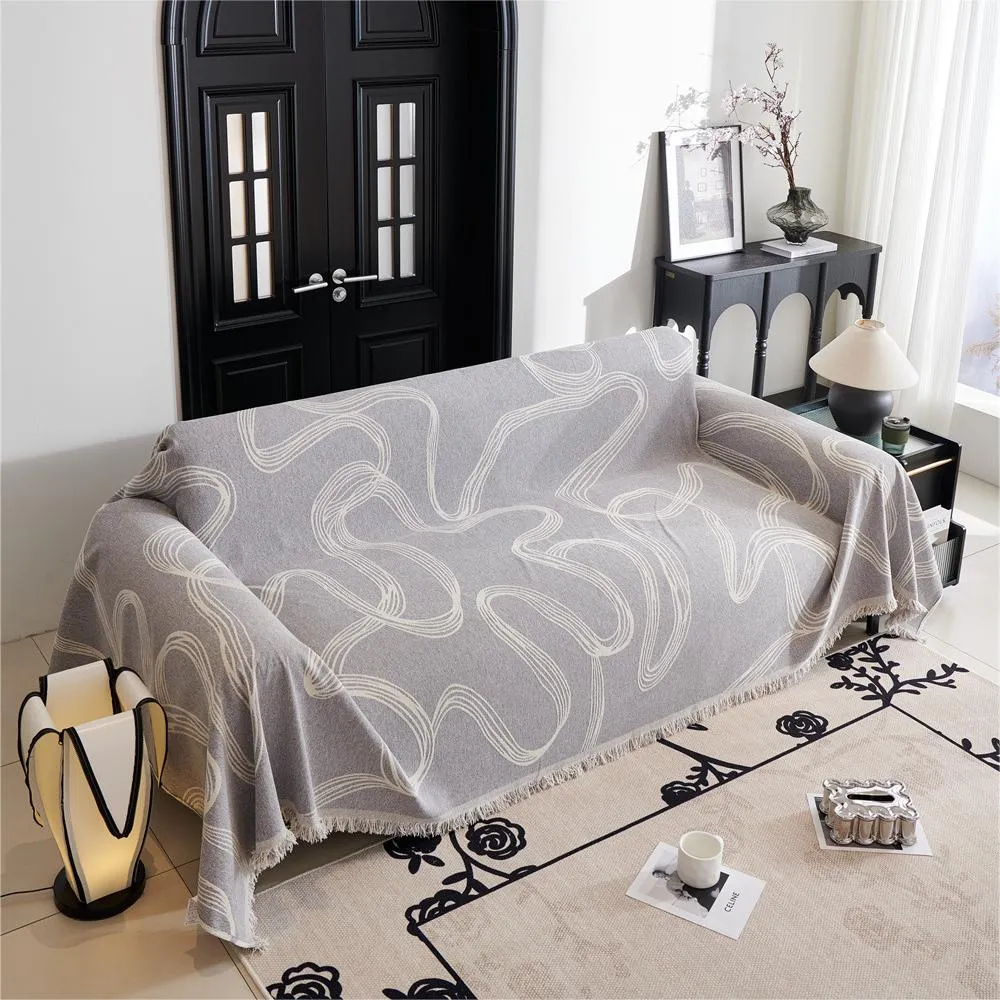 Abstract Ribbon Reversible Sofa/Couch Cover