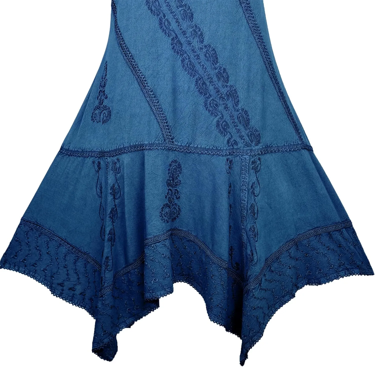 Agan Traders 2025 Spring Asymmetrical Hem Sleeveless Formal Dress - Boho Peasant Embroidered Long Maxi Dresses for Women
