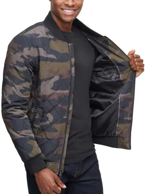 Calvin Klein Men's Ribbed Collar Quilted Bomber Jacket