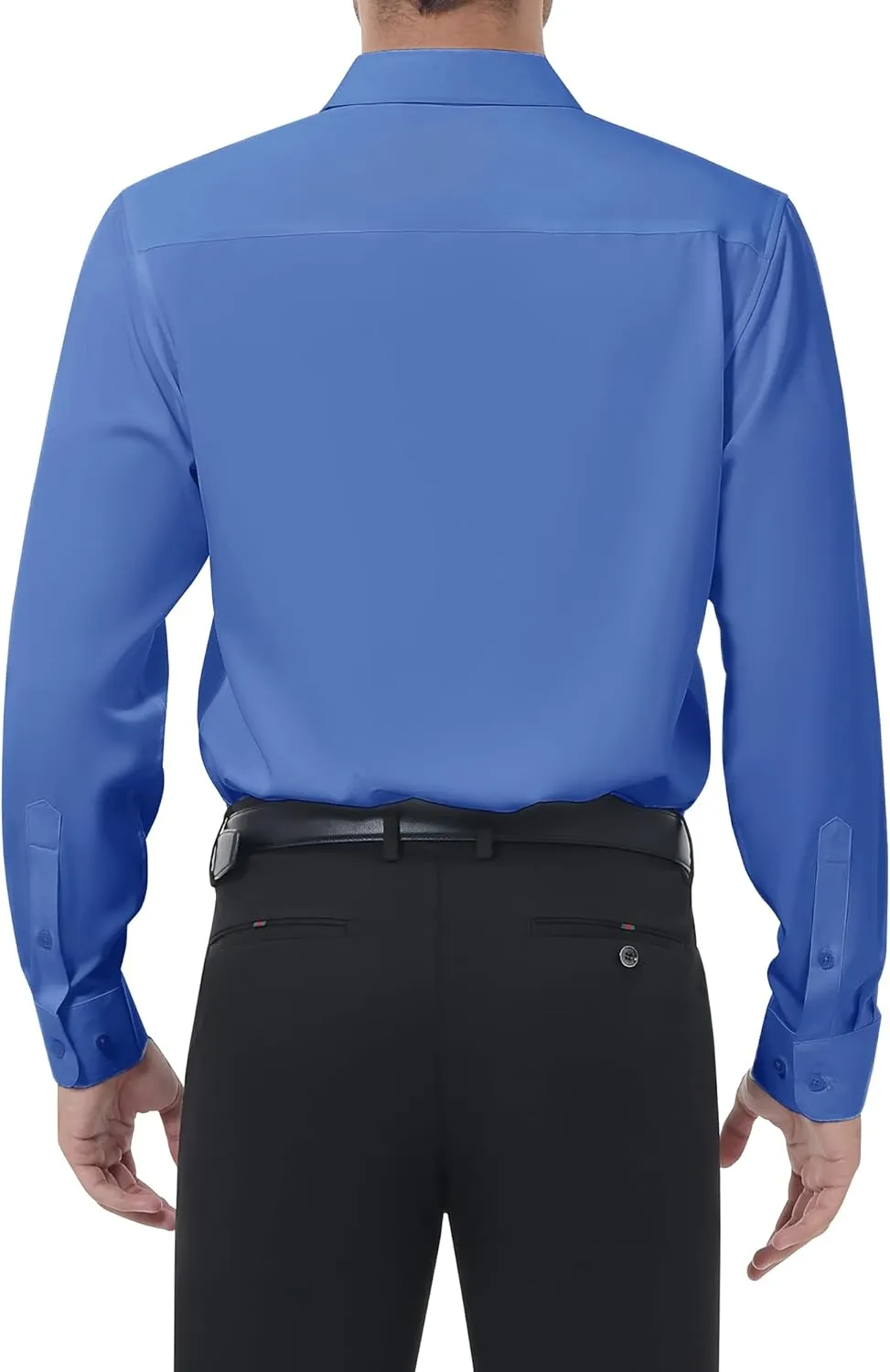 DEMEANOR Dress Shirts for Men Long Sleeve Slim Fit Button Down Formal Shirt Business Casual Collar Shirts with Pocket