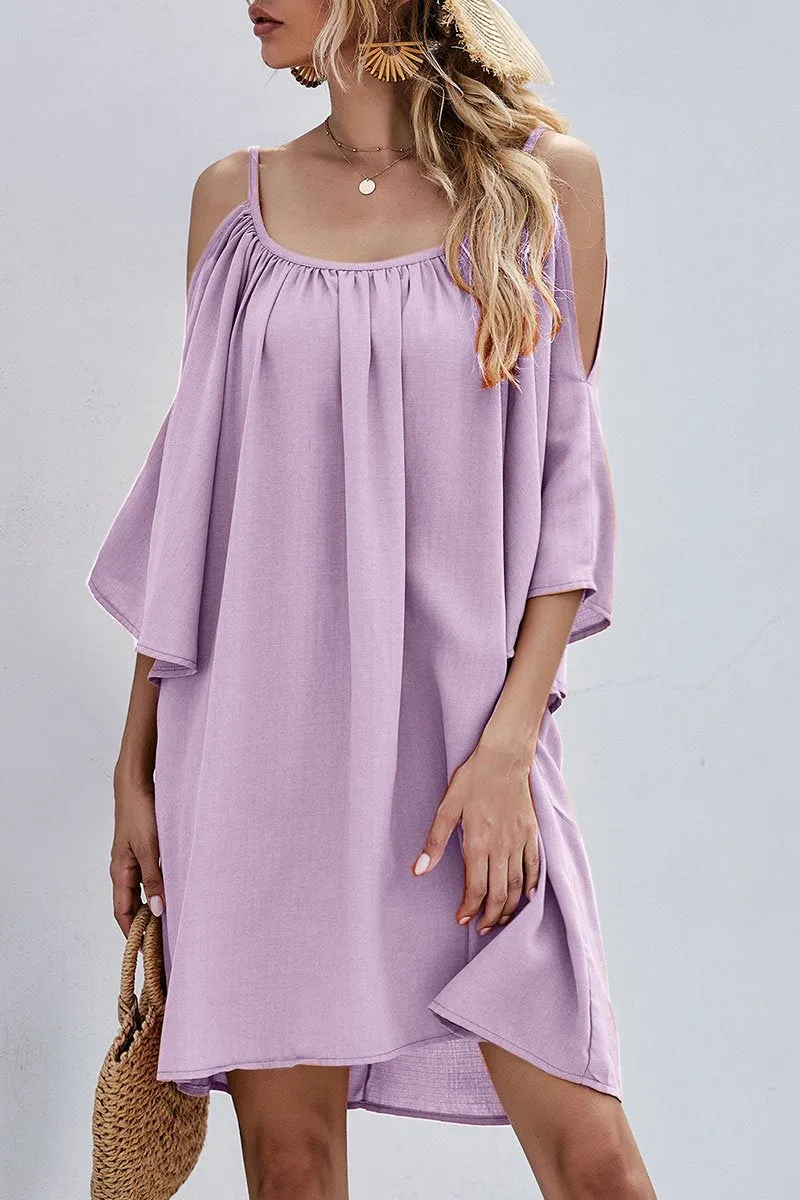 Dunnmall Casual Out Spaghetti Strap Princess Mini Dresses(3 Colors)