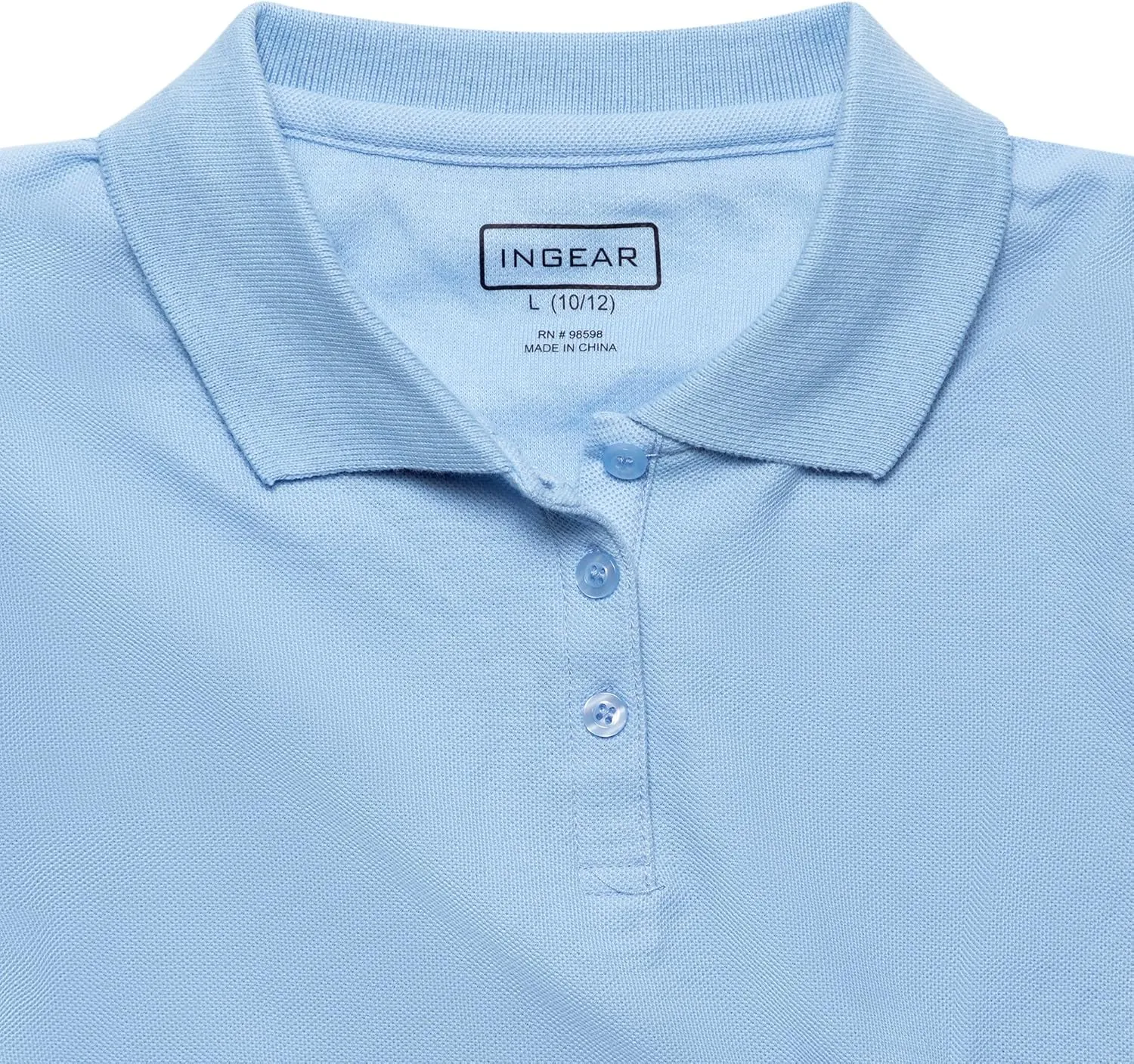INGEAR Girls Short Sleeve Polo Shirt 2PK - School Uniform & Casual Wear