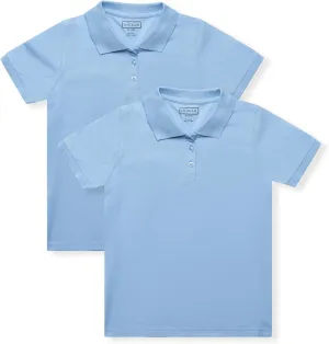 INGEAR Girls Short Sleeve Polo Shirt 2PK - School Uniform & Casual Wear