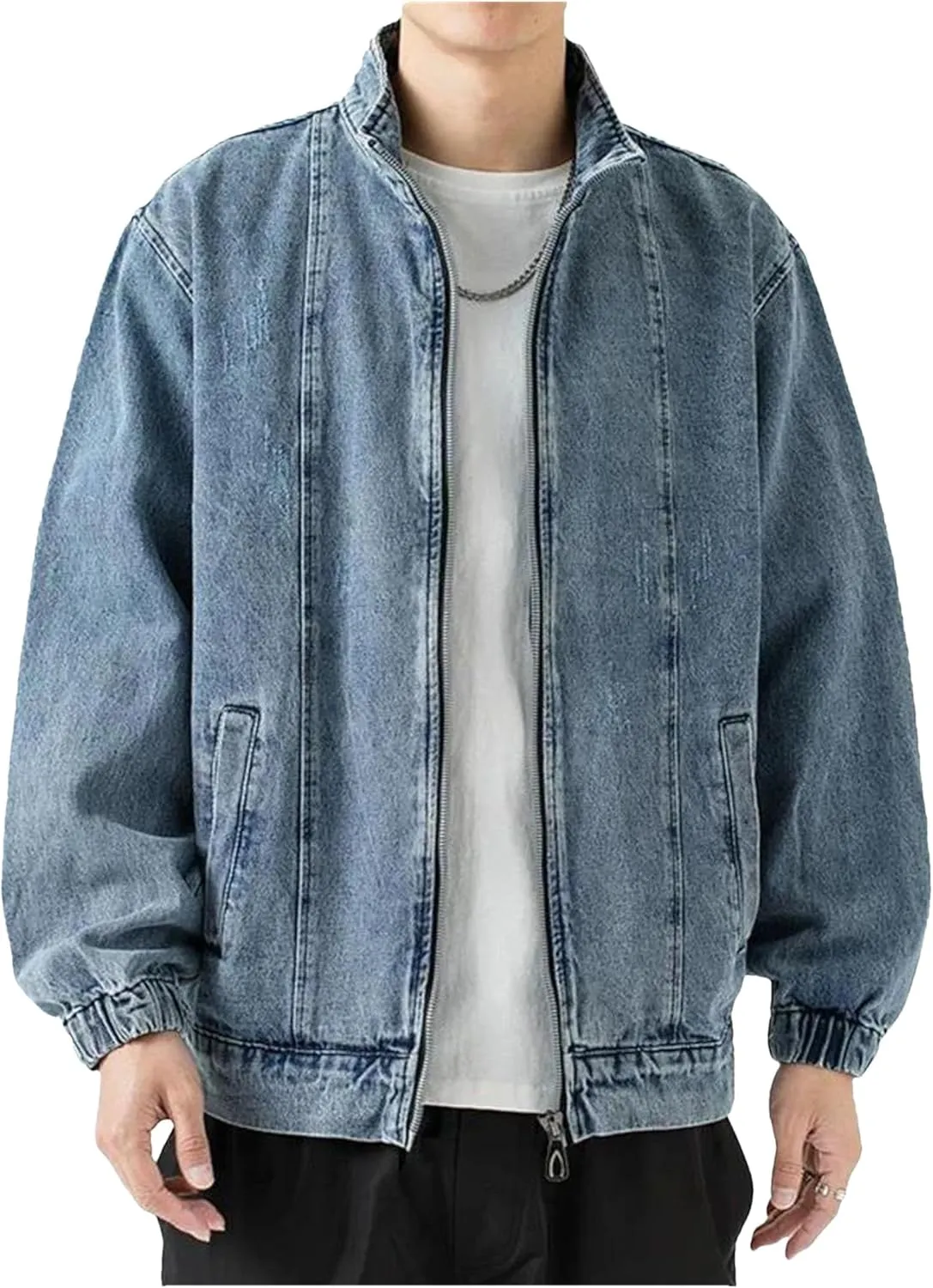 Men's Classic Vintage Jean Jacket Men Classic Casual Denim Coat Slim Fit Stretch Trucker Jackets