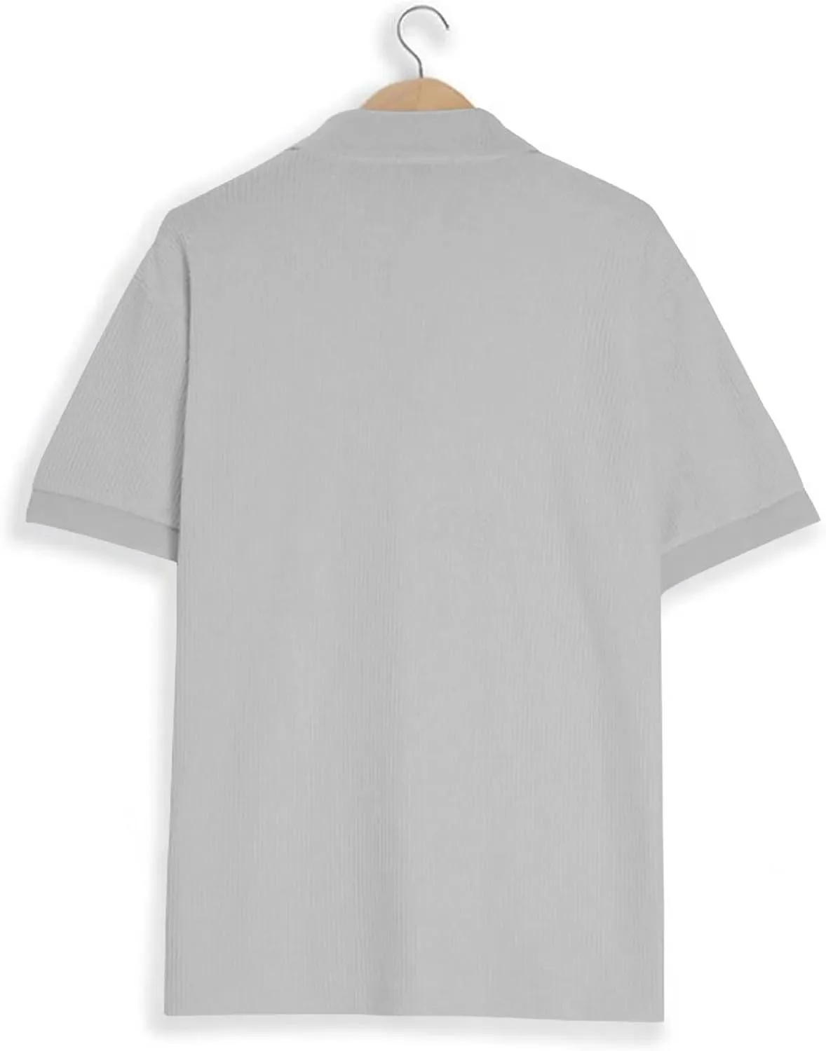 Men's Waffle Knit Polo Shirts Summer Short Sleeve Texture Lightweight Golf Shirts Sweater Muscle T-Shirt Tops