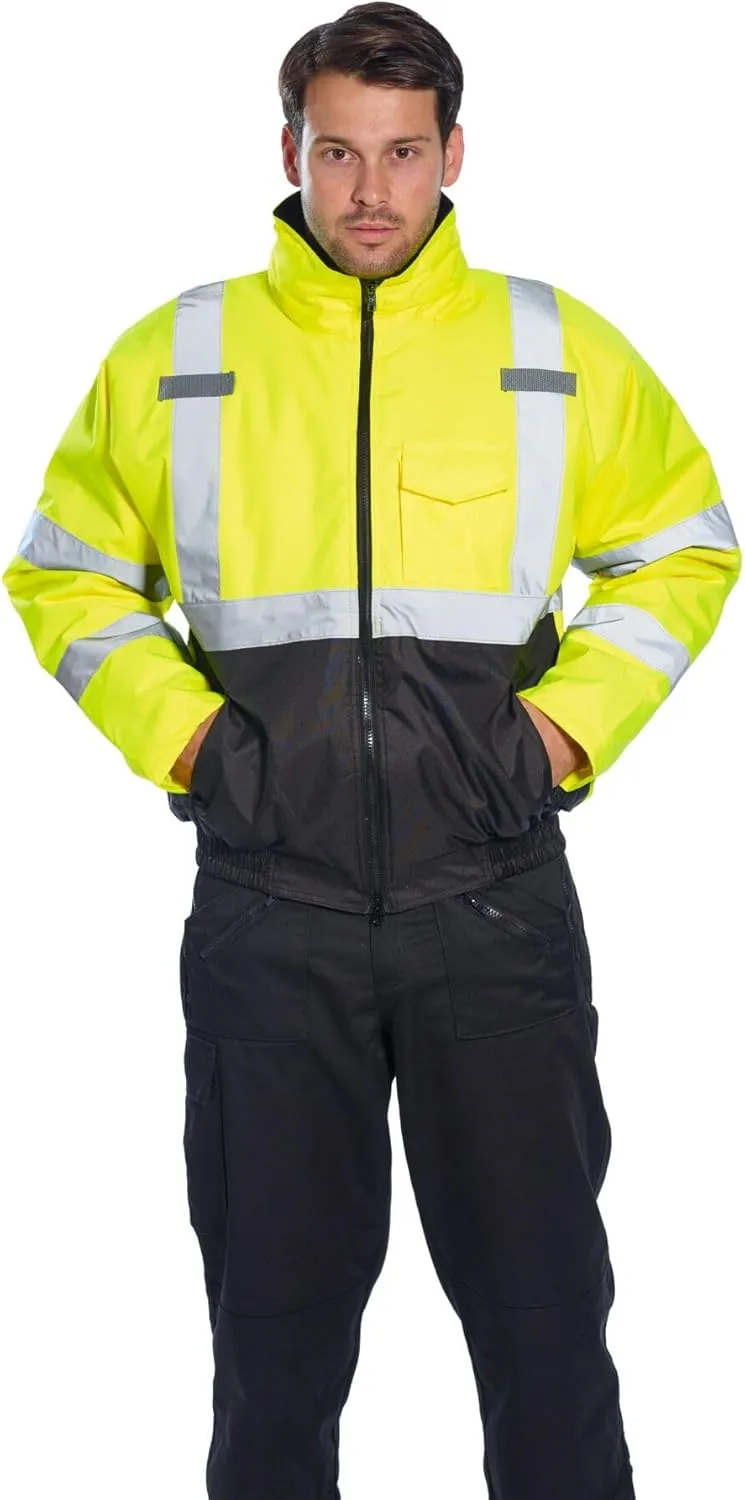 Portwest Men's Hi Vis Bomber Jacket
